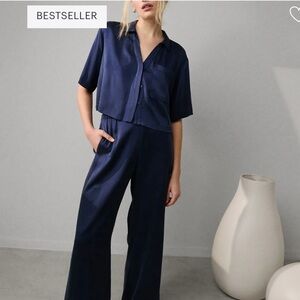 Lunya 2 piece silk pajama set